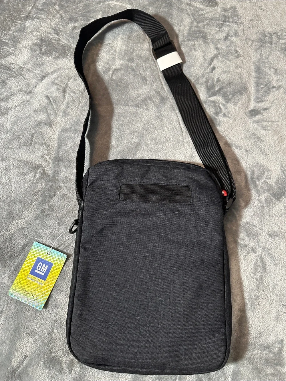 NWTS Corvette Black & Gray Crossbody Messenger Bag with Red Trim